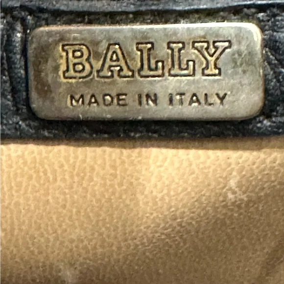 Bally Vintage Black Pebbled Leather Wristlet Clutch – Made in Italy - Picture 4 of 7